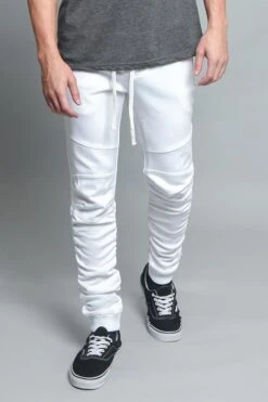 Scrunched Skinny Fit Track Pants 24 Scrunched Skinny Fit Track Pants -Victorious TR547 WHT 5