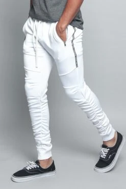 VS Scrunched Track Pants -Victorious TR548 WHT 2