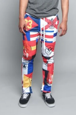 Sailing Flag Track Pants -Victorious TR572 BLK 5