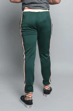 G Striped Track Pants -Victorious TR577 GRN 3