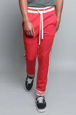 G Striped Track Pants -Victorious TR577 RED 5