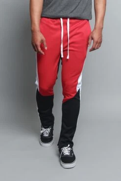 Thunderbolt Contrast Track Pants 30 Thunderbolt Contrast Track Pants -Victorious TR587 RED 1