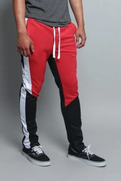 Thunderbolt Contrast Track Pants 33 Thunderbolt Contrast Track Pants -Victorious TR587 RED 4
