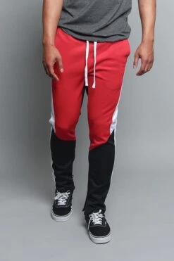 Thunderbolt Contrast Track Pants 34 Thunderbolt Contrast Track Pants -Victorious TR587 RED 5