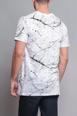 Metallic American Flag Marble Print T-Shirt -Victorious TS7053 WGD 4