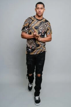 Crystal Leopard T-Shirt -Victorious TS7288 BLK 6