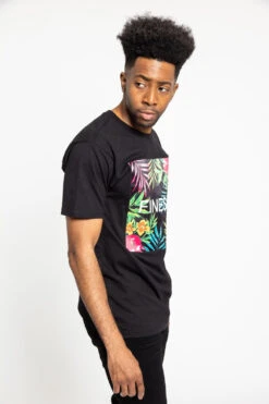 Floral Finesse T-Shirt -Victorious TS7341 BLK 4