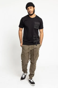 Double Pocket Utility T-Shirt -Victorious TS7355 BLK 5