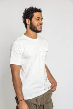 Double Pocket Utility T-Shirt -Victorious TS7355 WHT 4