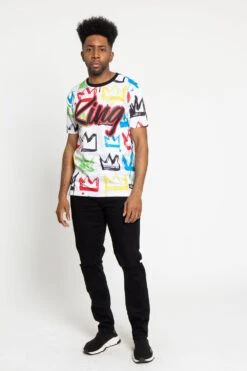 Crown Graffiti T-Shirt -Victorious TS7360 WHT 5