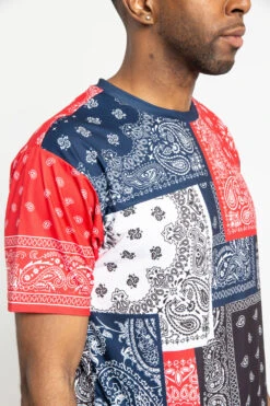 Multi Color Bandana T-Shirt -Victorious TS7377 RED 6