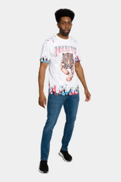 Fearless Tiger Graffiti T-Shirt -Victorious TS7385 WHT 5