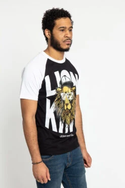 Raglan Lion King T-Shirt -Victorious TS7386 BLK 4