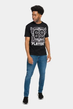 Rhinestone Studded 69 Playerz T-Shirt 24 Rhinestone Studded 69 Playerz T-Shirt -Victorious TS7399 BLK 5
