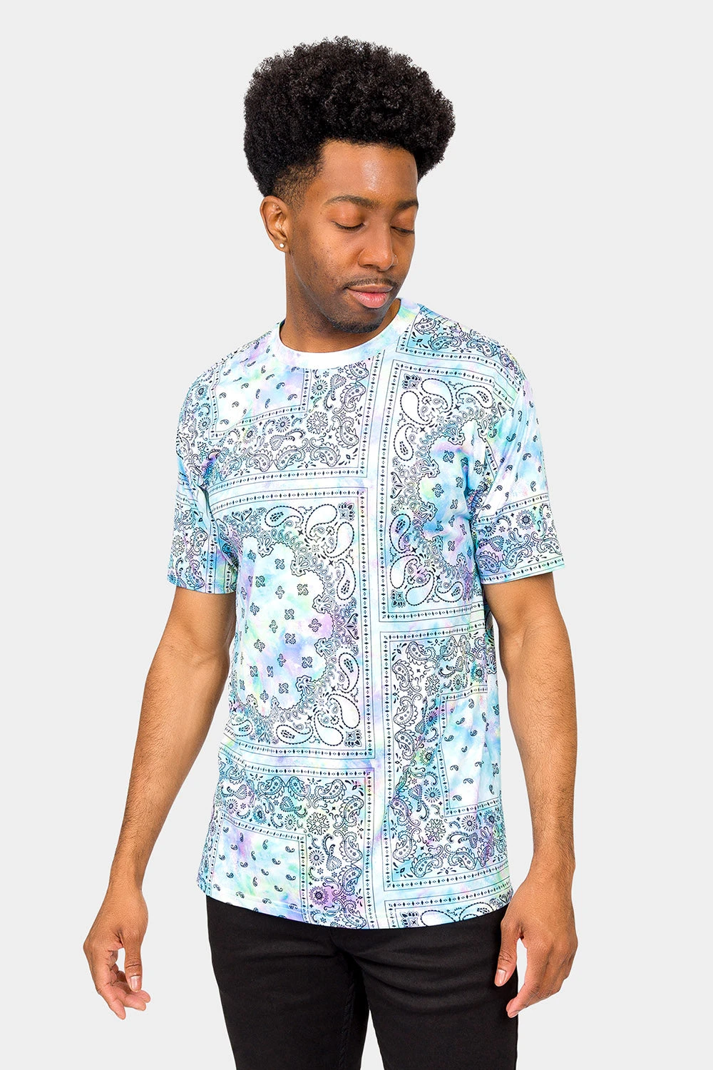 Bandana Paisley Tie Dye T-Shirt 1 Bandana Paisley Tie Dye T-Shirt