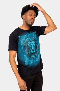 Paisley Print Embossed Lion T-Shirt -Victorious TS7408 BMD 4