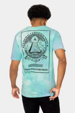 Money Over Everything Tie Dye T-Shirt -Victorious TS7410 BLU 3