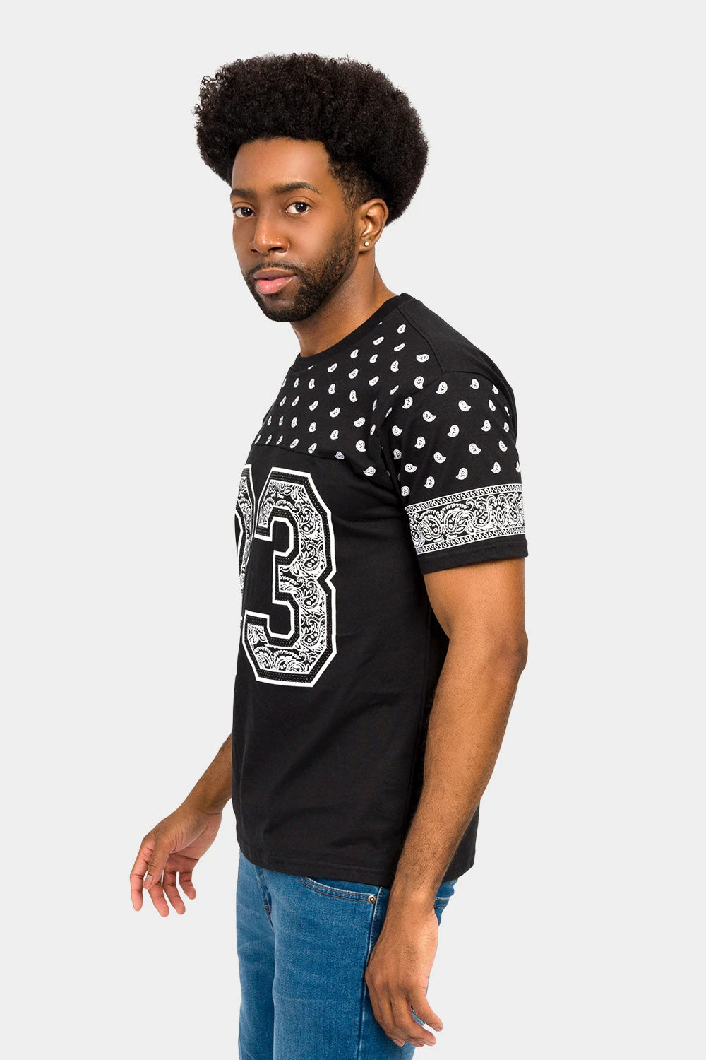 Number 23 Bandana Paisley Print T-Shirt 2 Number 23 Bandana Paisley Print T-Shirt - Image 2