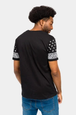 Number 23 Bandana Paisley Print T-Shirt 22 Number 23 Bandana Paisley Print T-Shirt -Victorious TS7411 BLK 3