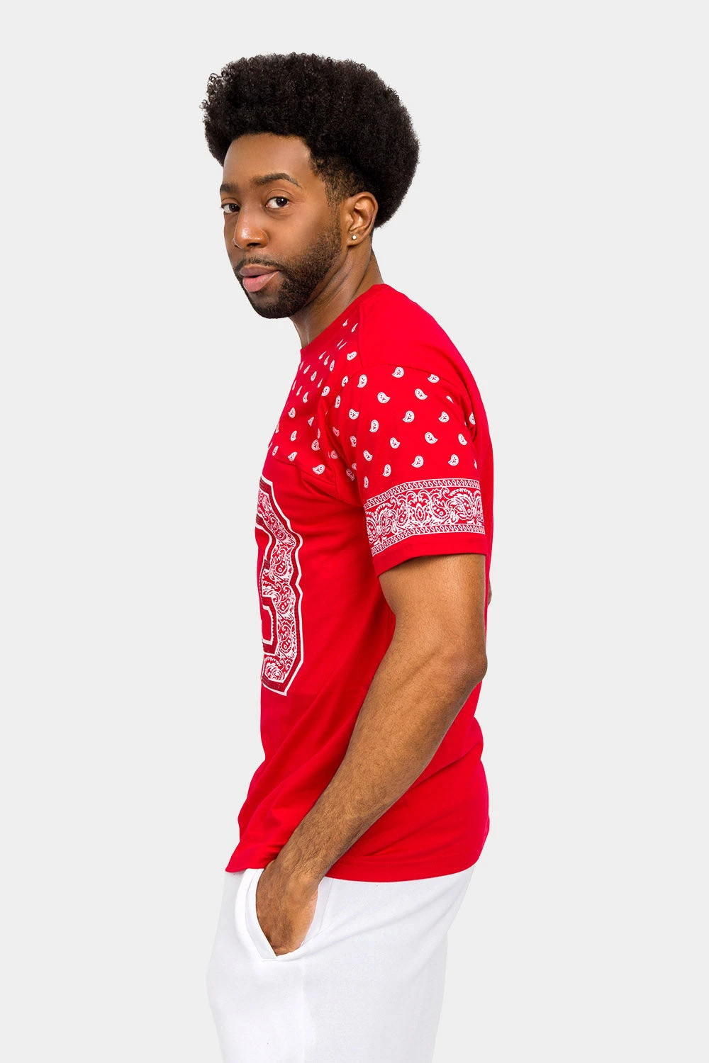 Number 23 Bandana Paisley Print T-Shirt 12 Number 23 Bandana Paisley Print T-Shirt - Image 12