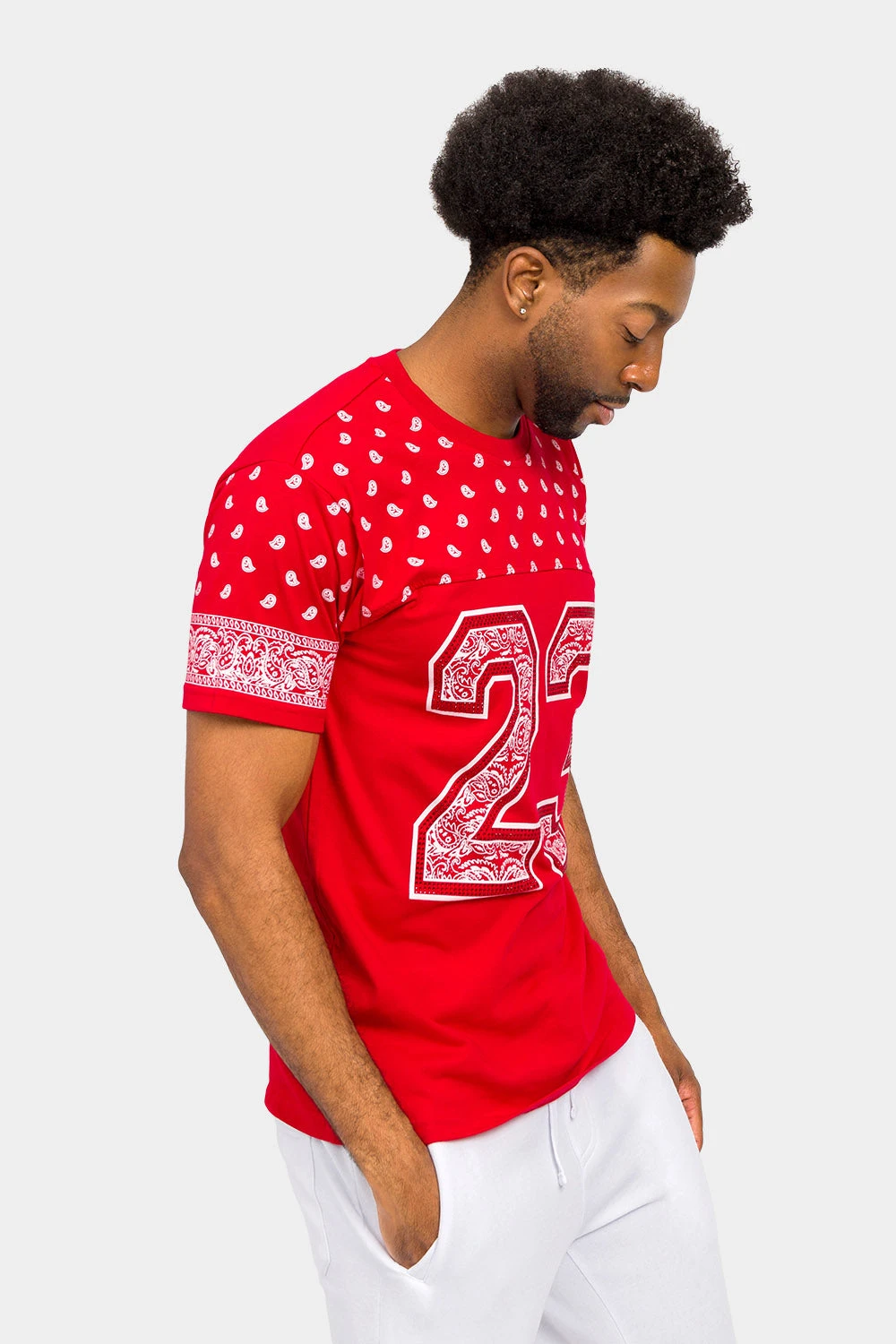 Number 23 Bandana Paisley Print T-Shirt 14 Number 23 Bandana Paisley Print T-Shirt - Image 14