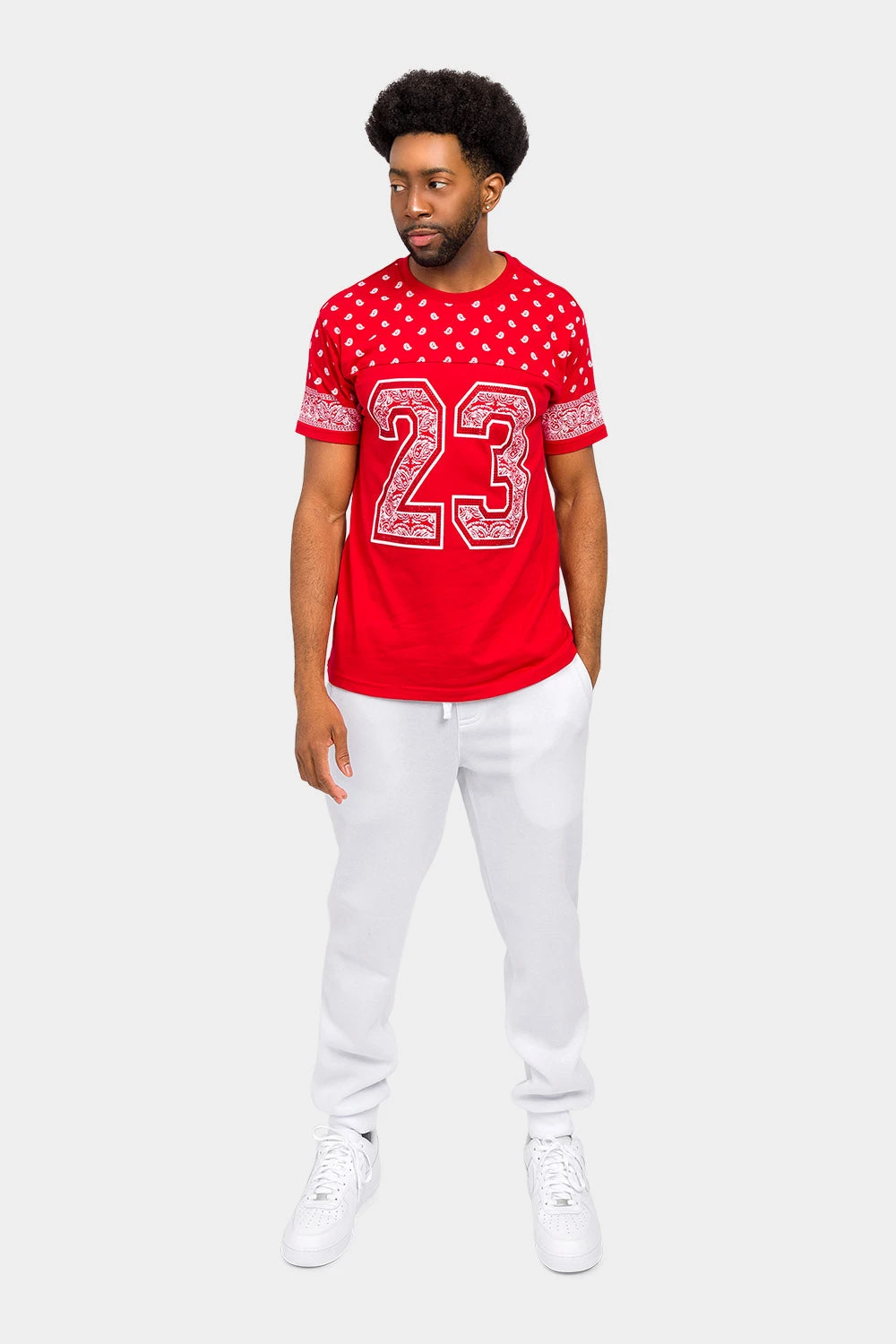 Number 23 Bandana Paisley Print T-Shirt 15 Number 23 Bandana Paisley Print T-Shirt - Image 15