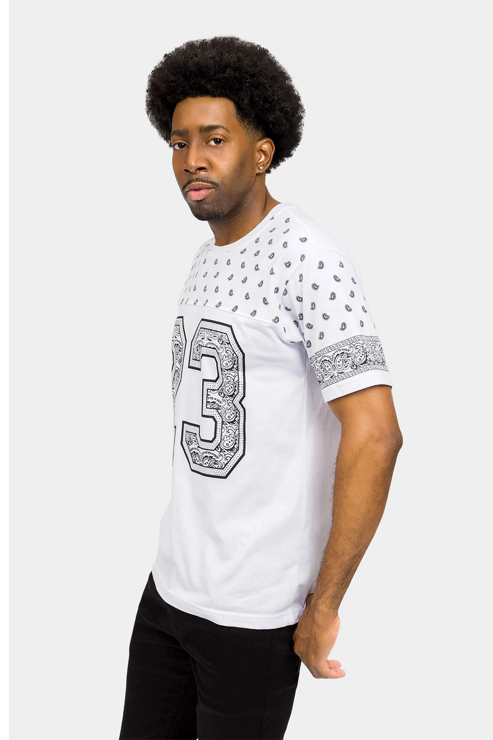 Number 23 Bandana Paisley Print T-Shirt 17 Number 23 Bandana Paisley Print T-Shirt - Image 17