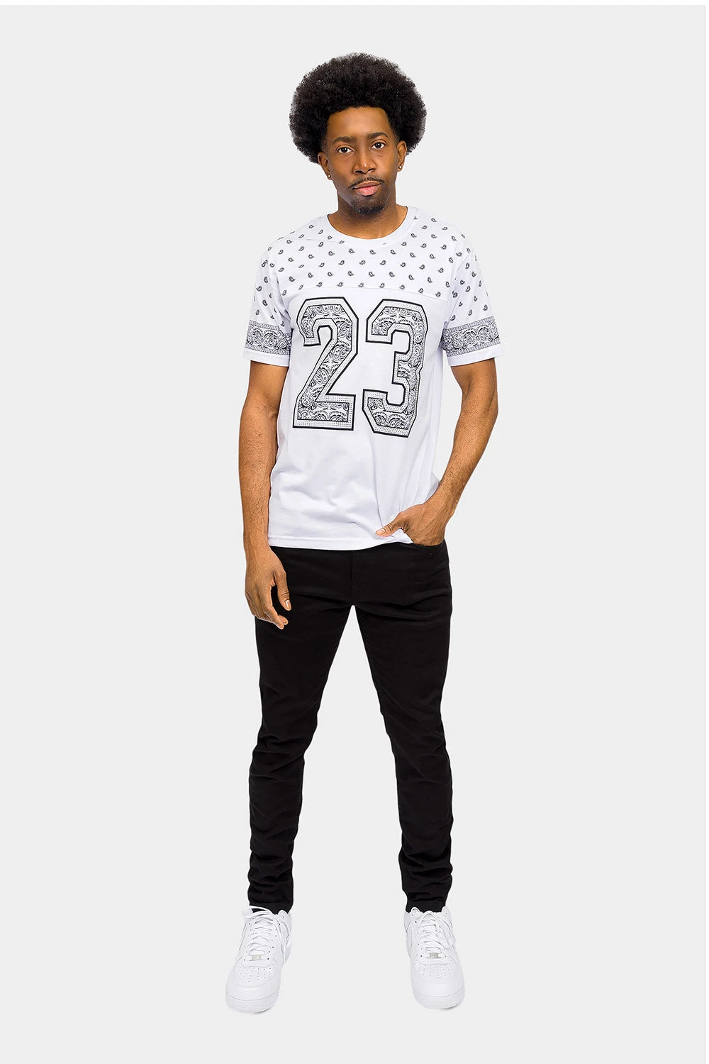 Number 23 Bandana Paisley Print T-Shirt 20 Number 23 Bandana Paisley Print T-Shirt - Image 20