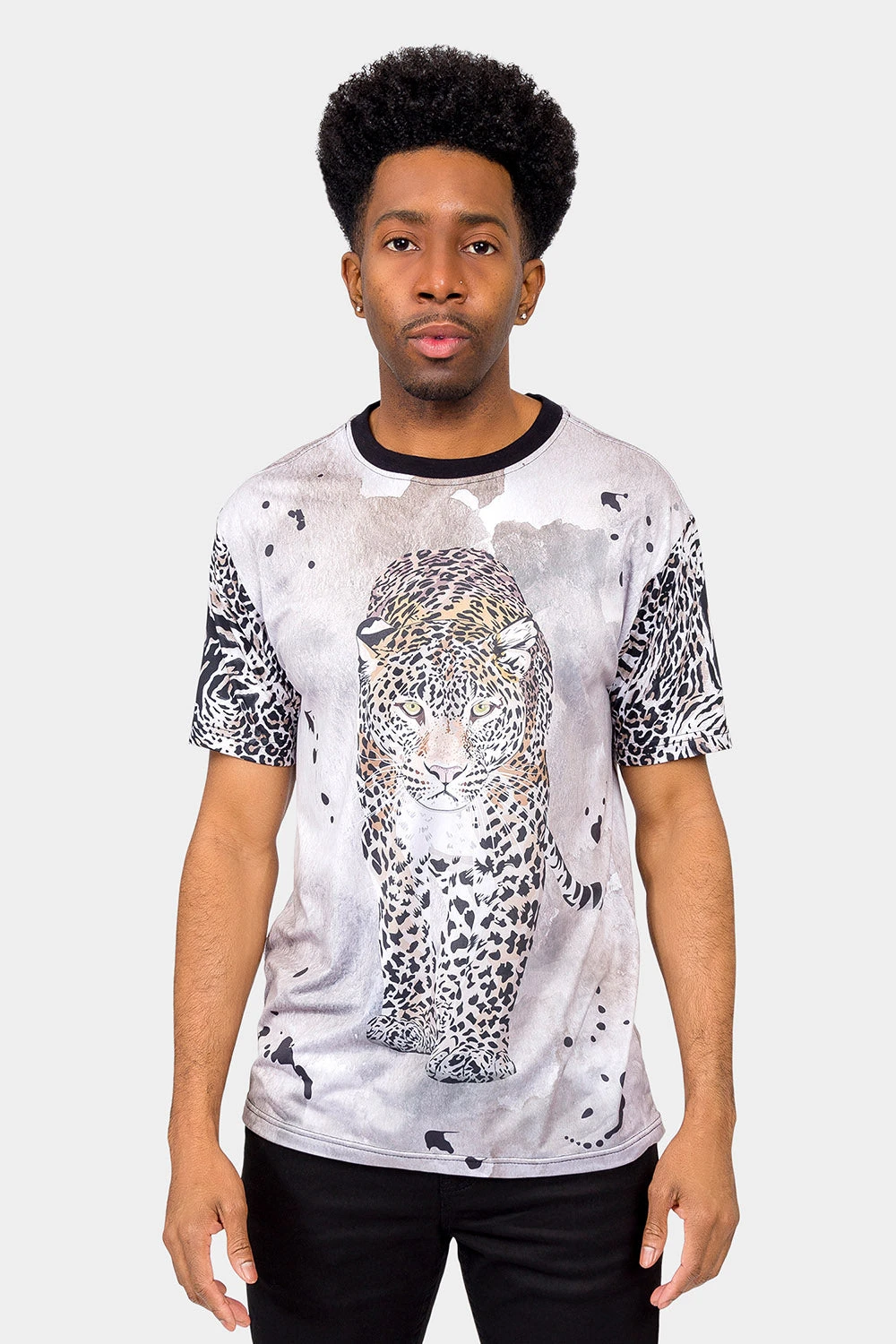 Ink Wash Leopard T-Shirt 1 Ink Wash Leopard T-Shirt