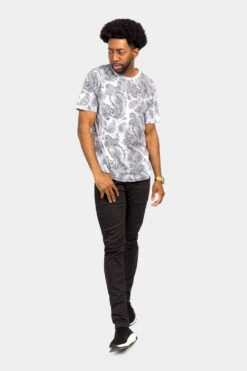 Bandana Paisley Tie Dye Shirt -Victorious TS7427 BLK 5