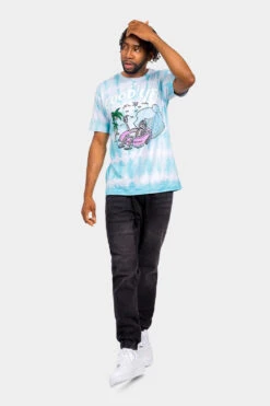 Skeleton Party Tie Dye T-Shirt -Victorious TS7437 BLU 5