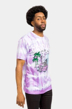 Skeleton Party Tie Dye T-Shirt -Victorious TS7437 PUR 4