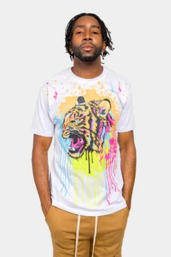 Sparkle Splashed Tiger T-Shirt 18 Sparkle Splashed Tiger T-Shirt -Victorious TS7448 WHT 1