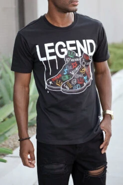 Legend Shoes Graphic T-Shirt 8 Legend Shoes Graphic T-Shirt -Victorious TS7468 BLK 2