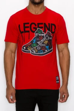 Legend Shoes Graphic T-Shirt 11 Legend Shoes Graphic T-Shirt -Victorious TS7468 RED 1