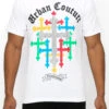 Crystal Embellished Cross Urban Couture T-Shirts