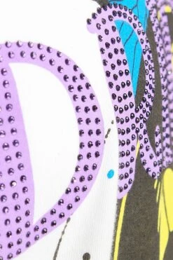 Men's Drippin Rhinestones Skull Butterflies Graphic T-Shirt -Victorious TS7489 WHT 3