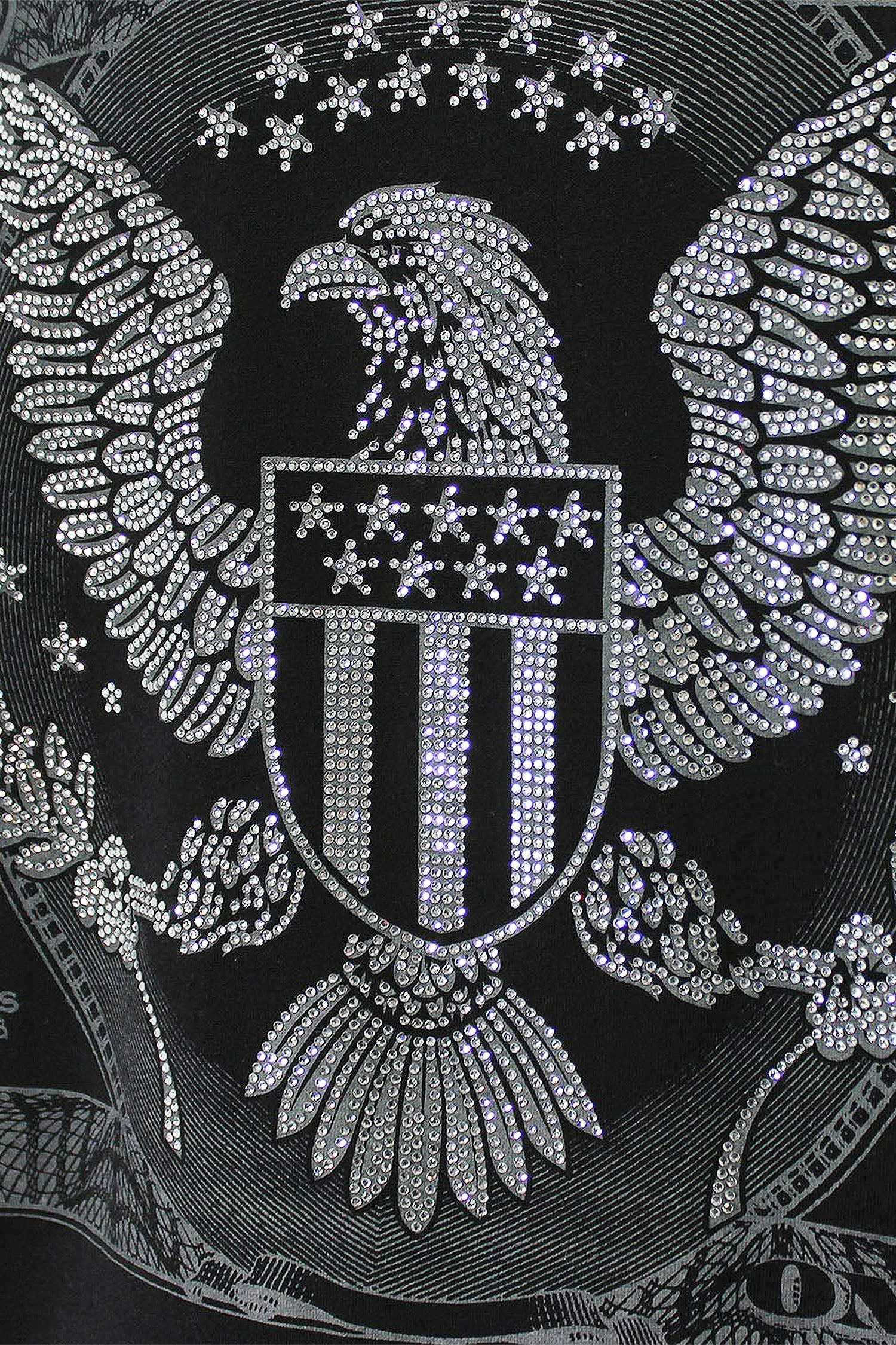 Men's Money Print Rhinestone Graphic T-Shirt 4 Men's Money Print Rhinestone Graphic T-Shirt - Image 4