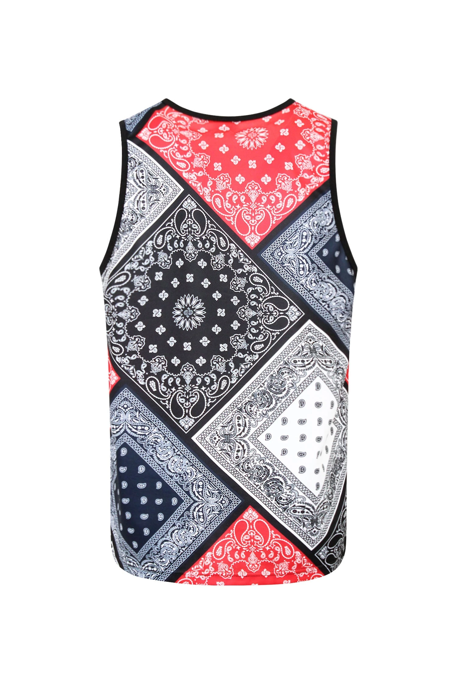 Men's Diagonal Bandana Mix Tank Top 2 Men's Diagonal Bandana Mix Tank Top - Image 2