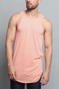 Basic Long Length Curved Hem Tank Top (New 2018 Colorways) -Victorious TT47 CRL 1