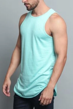 Basic Long Length Curved Hem Tank Top (New 2018 Colorways) -Victorious TT47 MNT 2