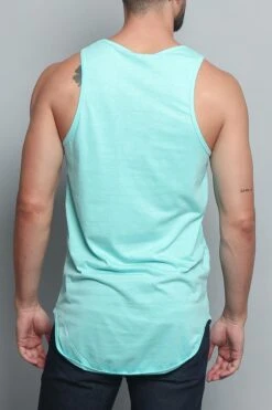 Basic Long Length Curved Hem Tank Top (New 2018 Colorways) -Victorious TT47 MNT 3