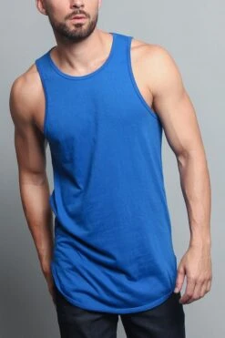 Basic Long Length Curved Hem Tank Top (New 2018 Colorways) -Victorious TT47 RBL 5