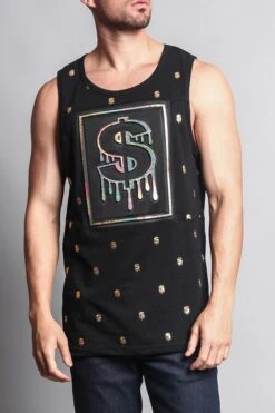 Chrome Money Tank Top -Victorious TT56 BLK 1