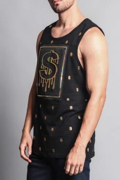 Chrome Money Tank Top -Victorious TT56 BLK 2
