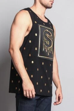 Chrome Money Tank Top -Victorious TT56 BLK 4