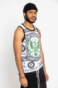 Iridescent Money Tank Top -Victorious TT72 WHT 4