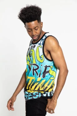 Big Graffiti Tank Top -Victorious TT78 BLU 2