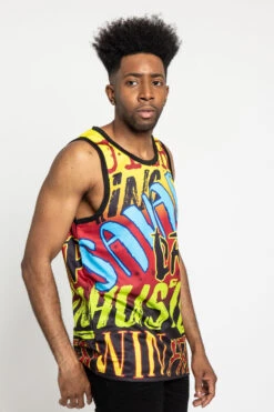 Big Graffiti Tank Top -Victorious TT78 RED 4