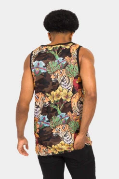 Floral Tiger Tank Top -Victorious TT95 CAM 3